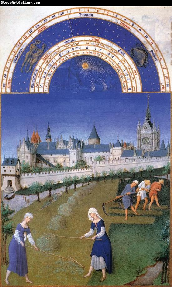 LIMBOURG brothers Les trs riches heures du Duc de Berry: Juin (June) edf